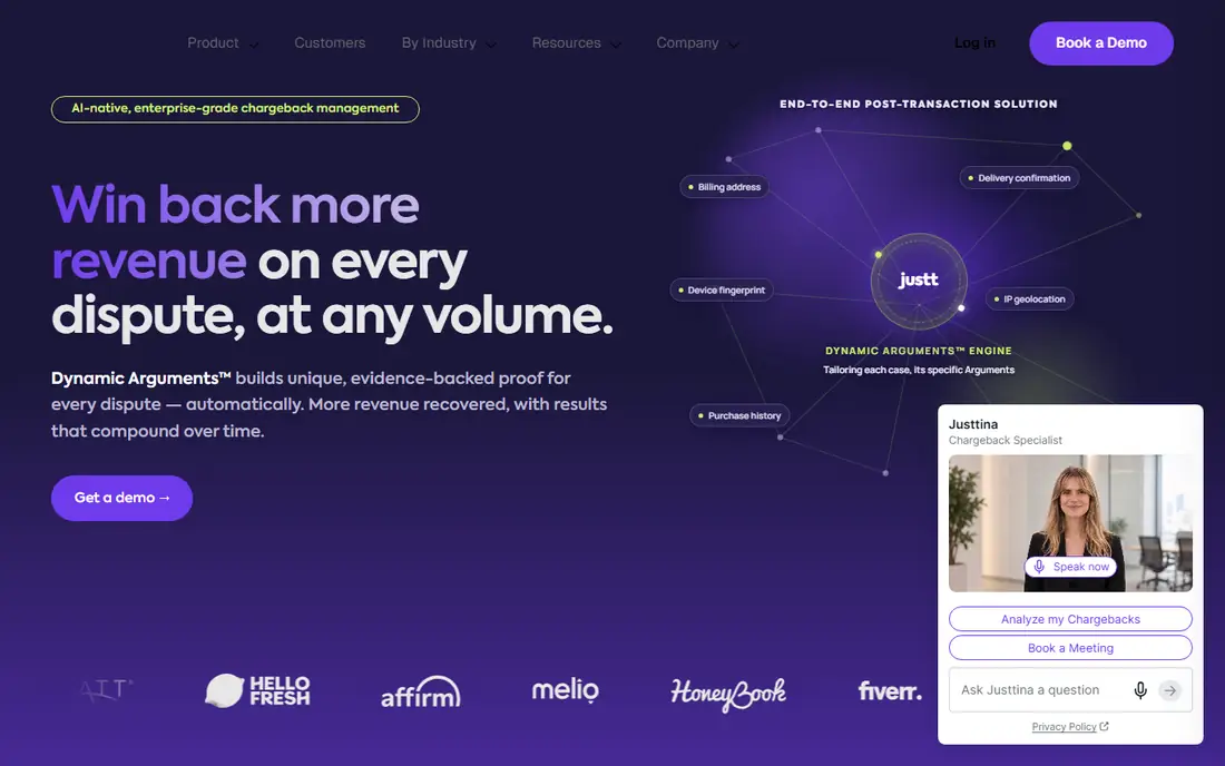 Justt homepage