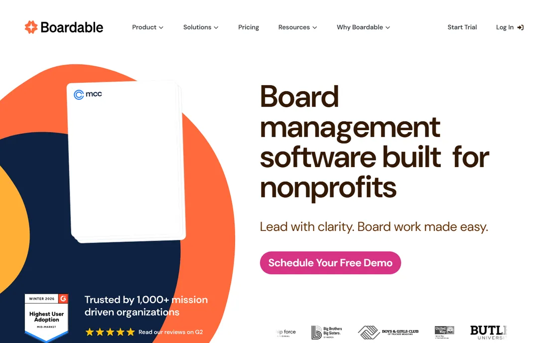 Boardable homepage