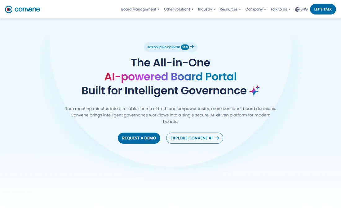 Convene homepage