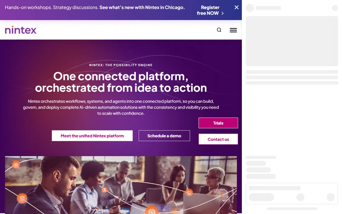 Nintex homepage