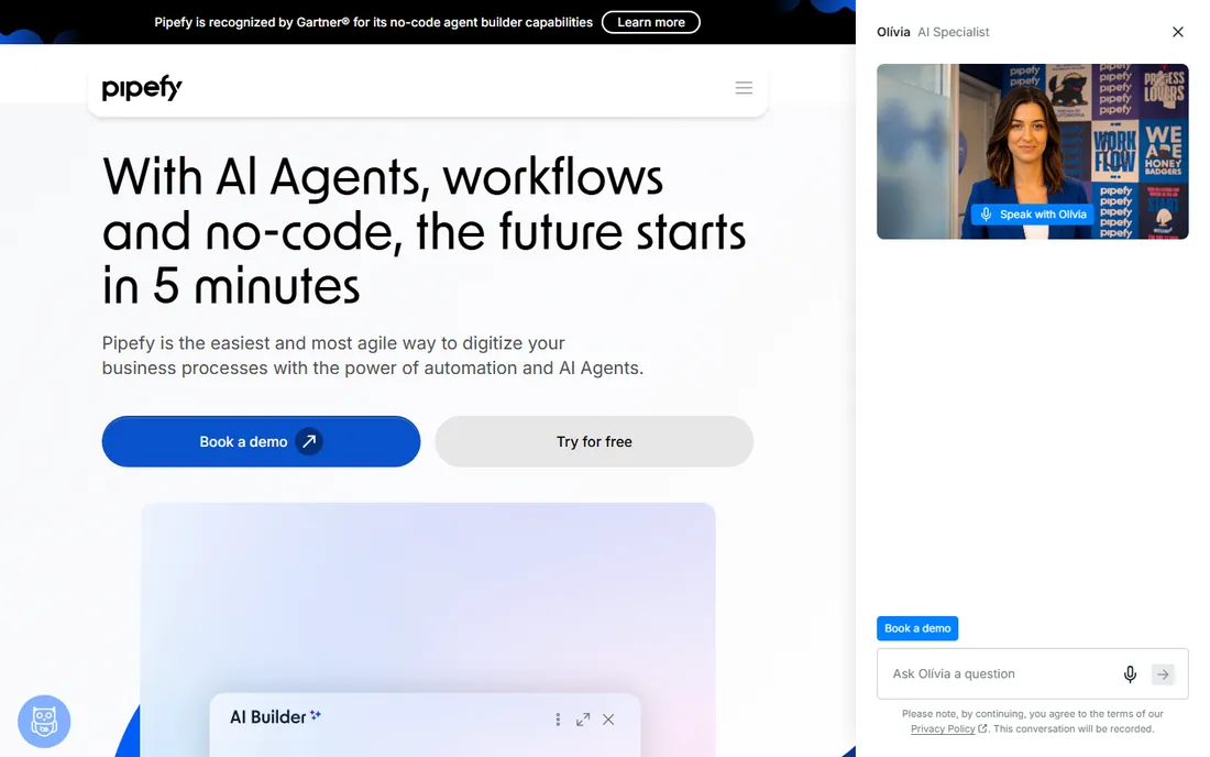 Pipefy homepage