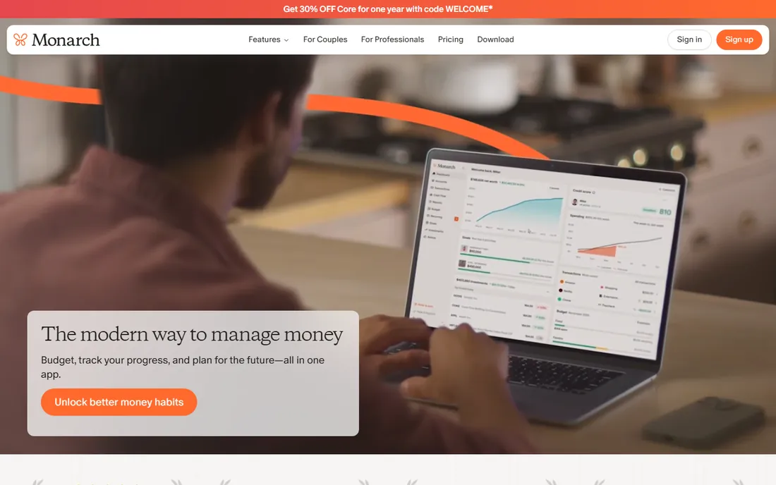 Monarch Money homepage