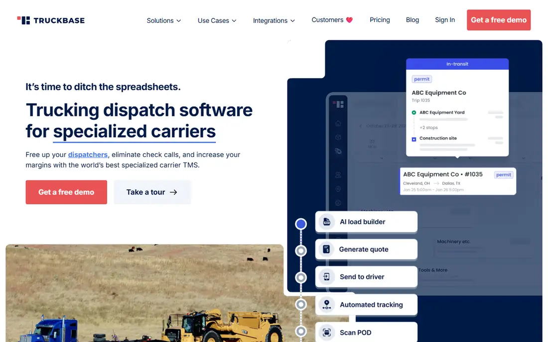 Truckbase homepage
