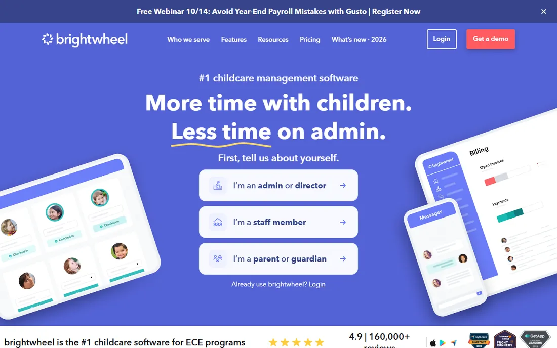 brightwheel homepage