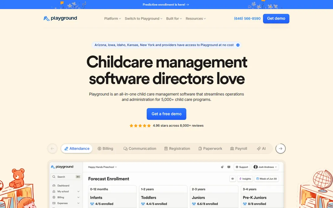 Playground homepage