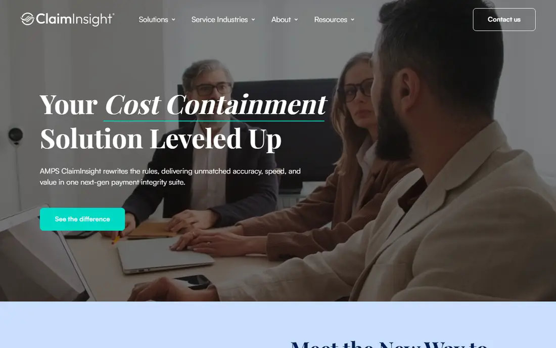 ClaimInsight by AMPS homepage