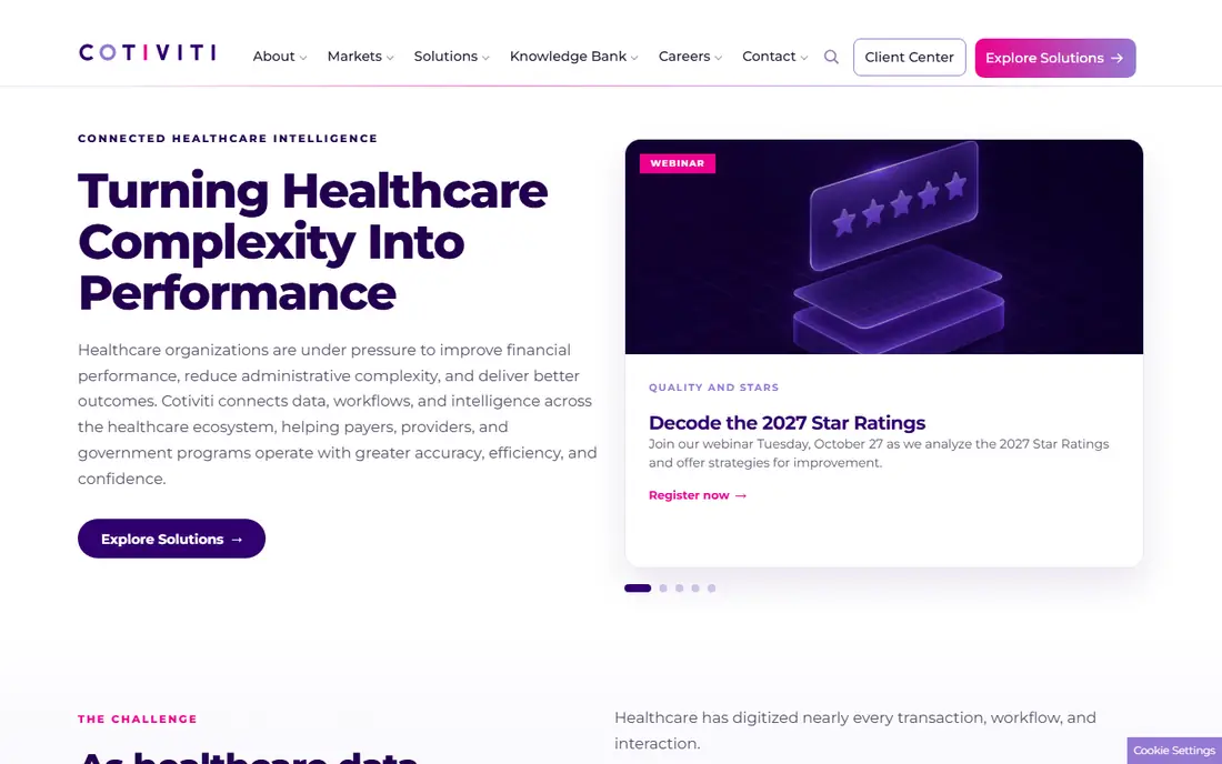 Cotiviti homepage