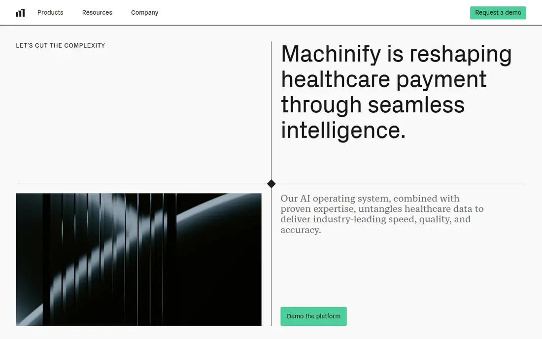 Machinify homepage