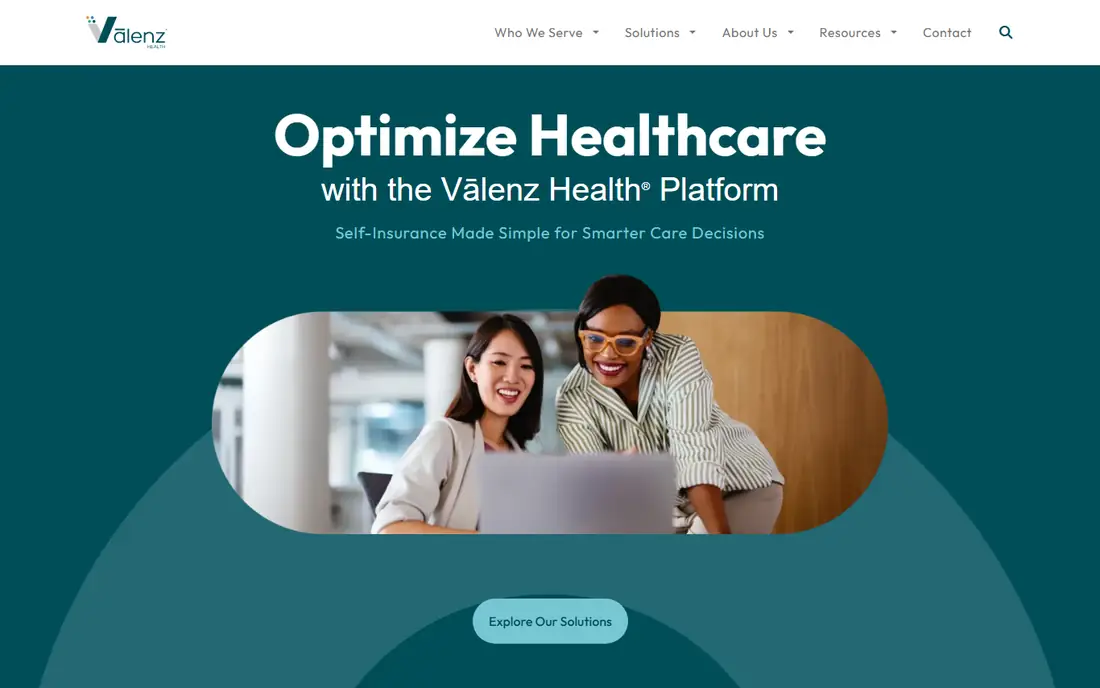 Vālenz Health homepage