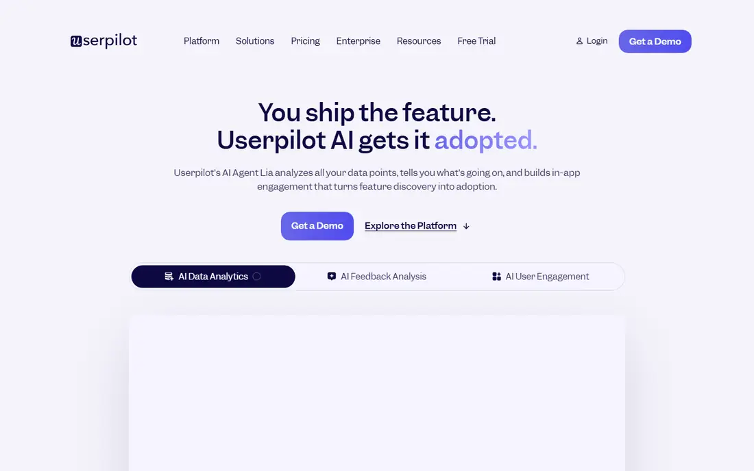 Userpilot homepage