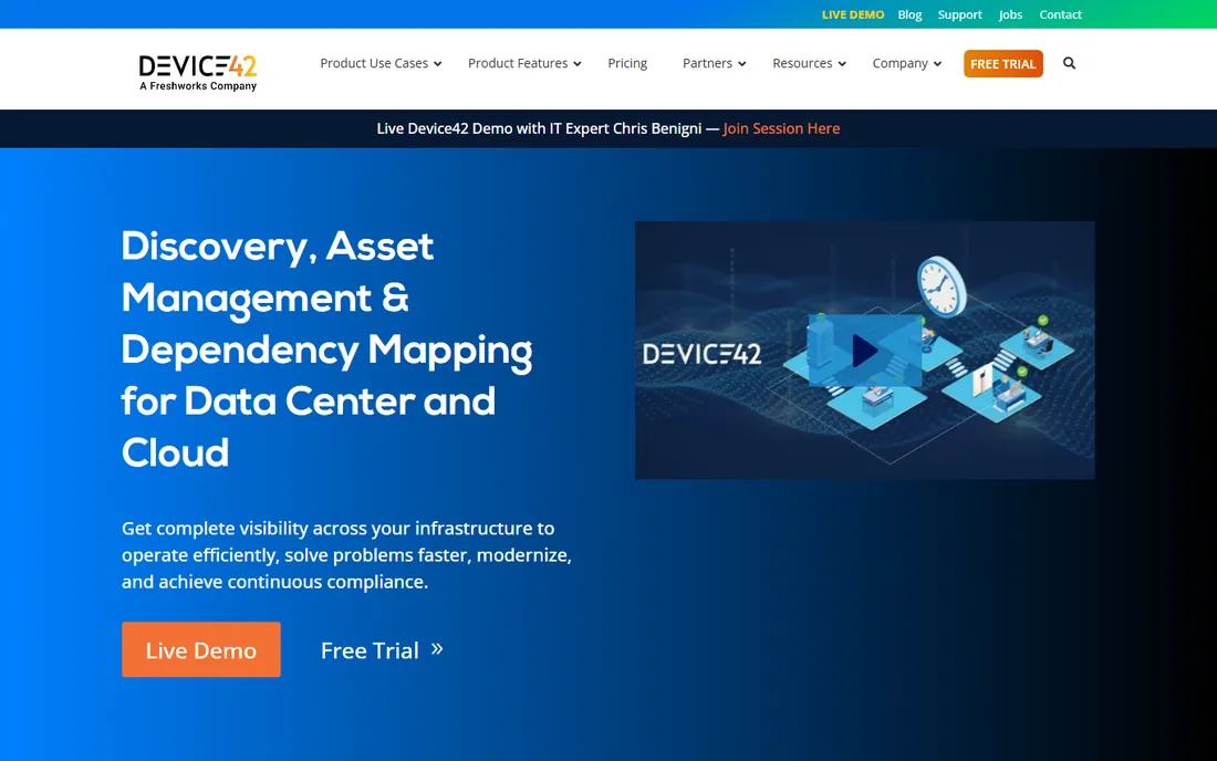 Device42 homepage