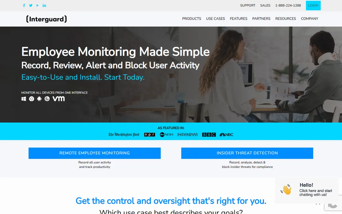 InterGuard homepage