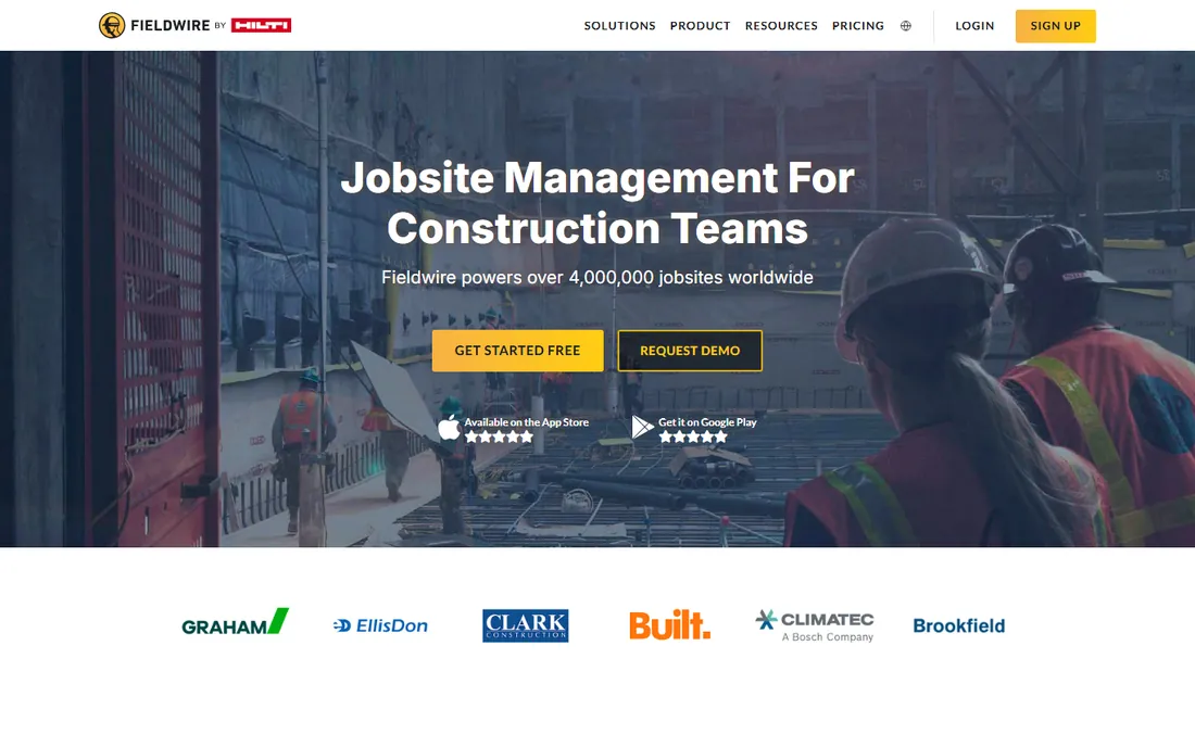Fieldwire homepage