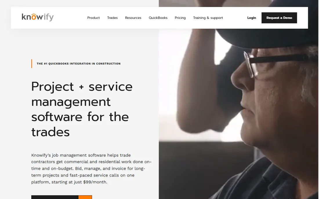 Knowify homepage
