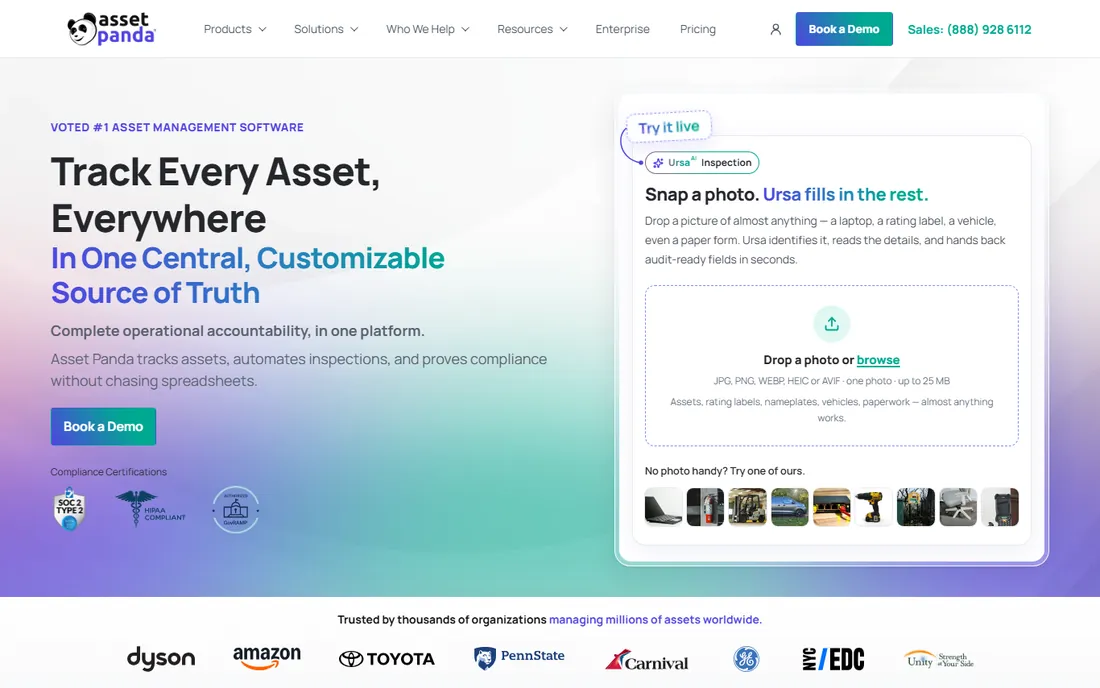 Asset Panda homepage