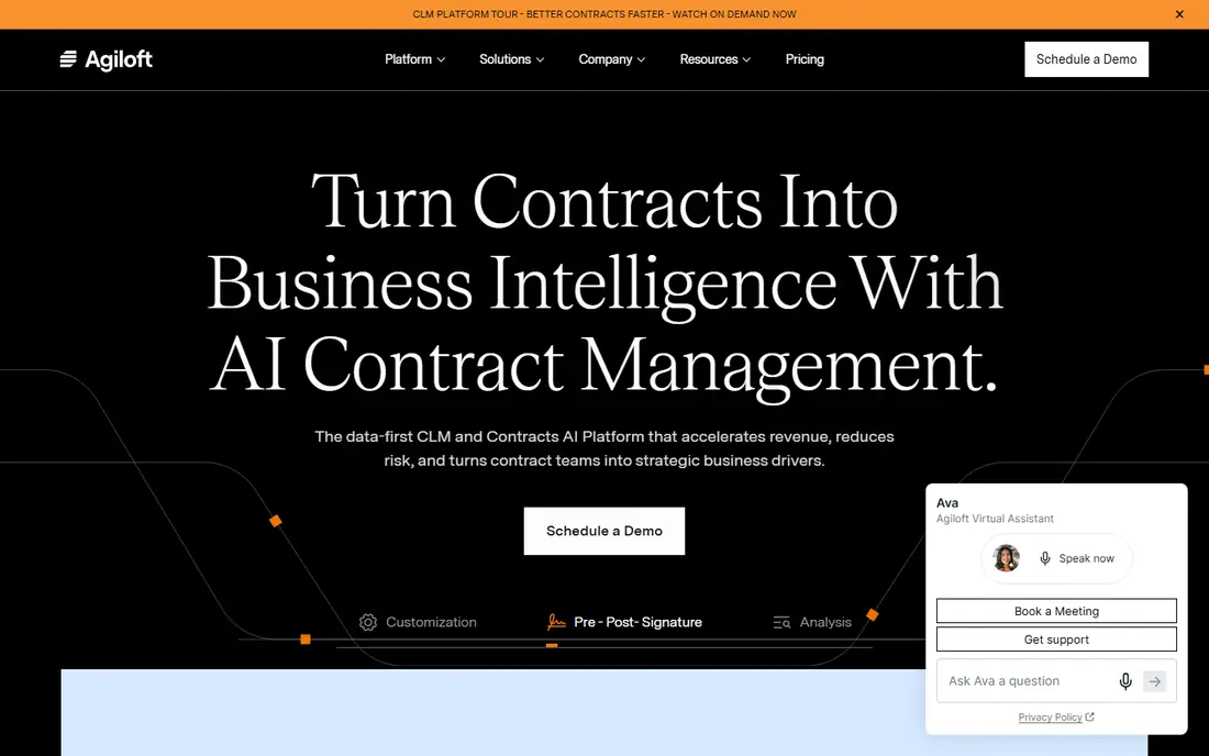 Agiloft homepage