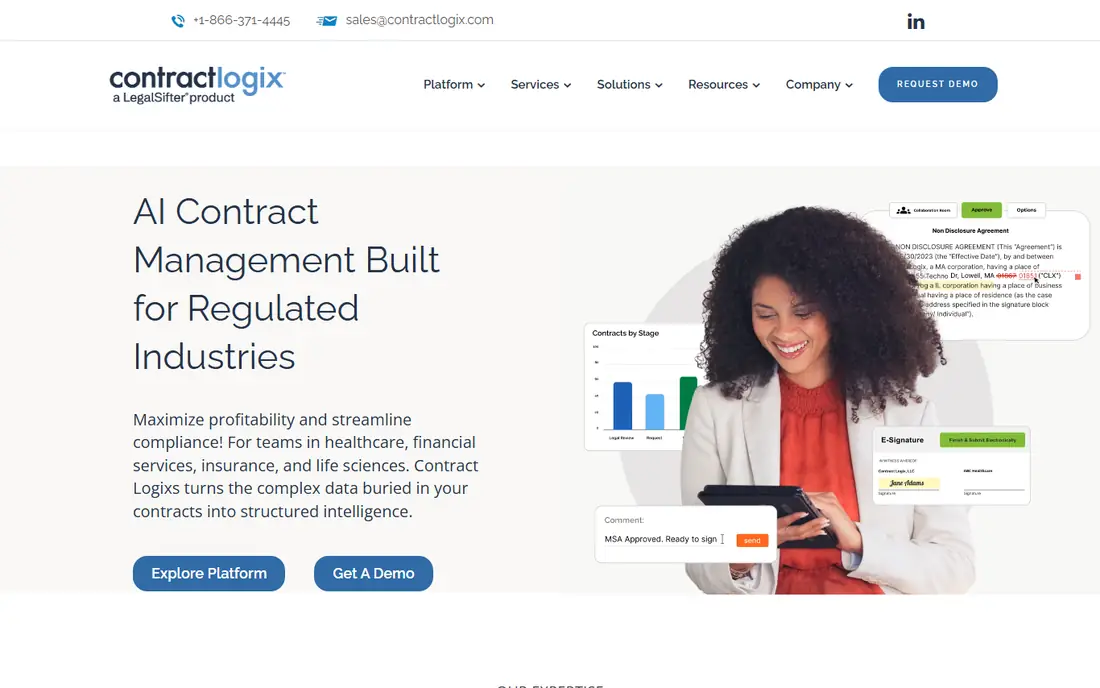 Contract Logix homepage