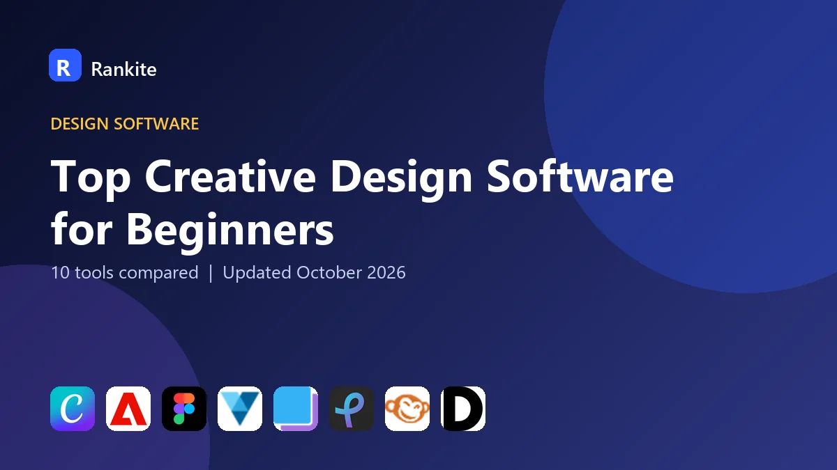Top Creative Design Software for Beginners in 2026: 10 Tools Compared