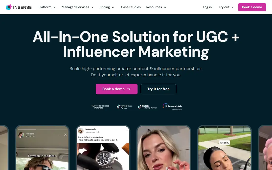 Insense homepage