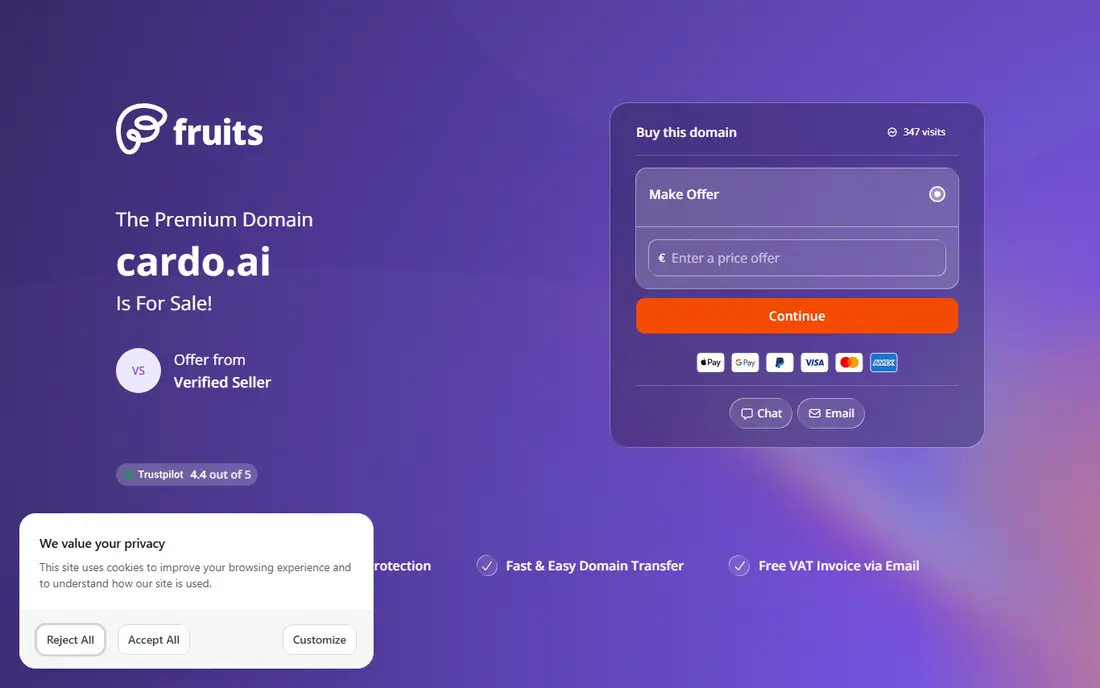 Cardo AI homepage