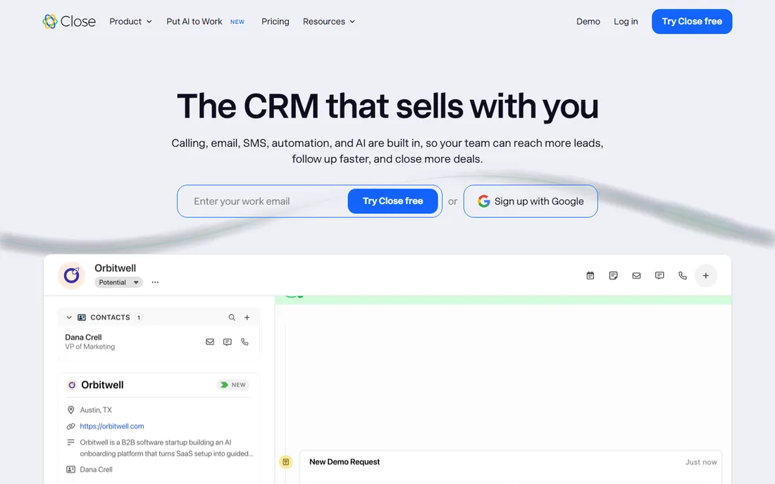 Close homepage