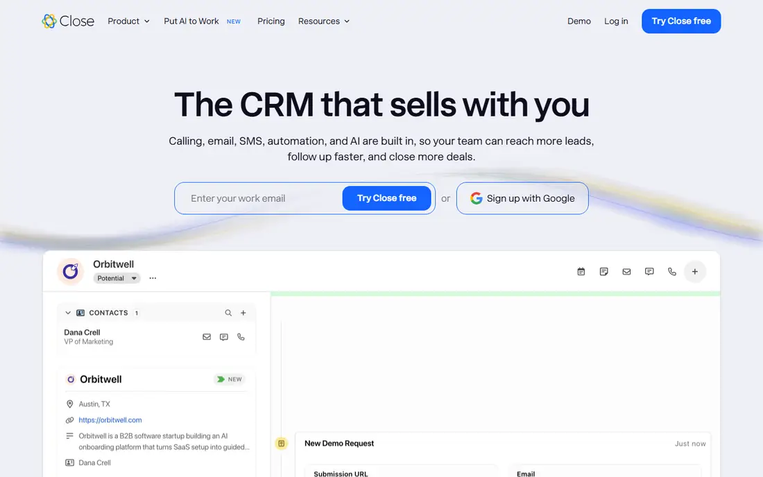 Close homepage