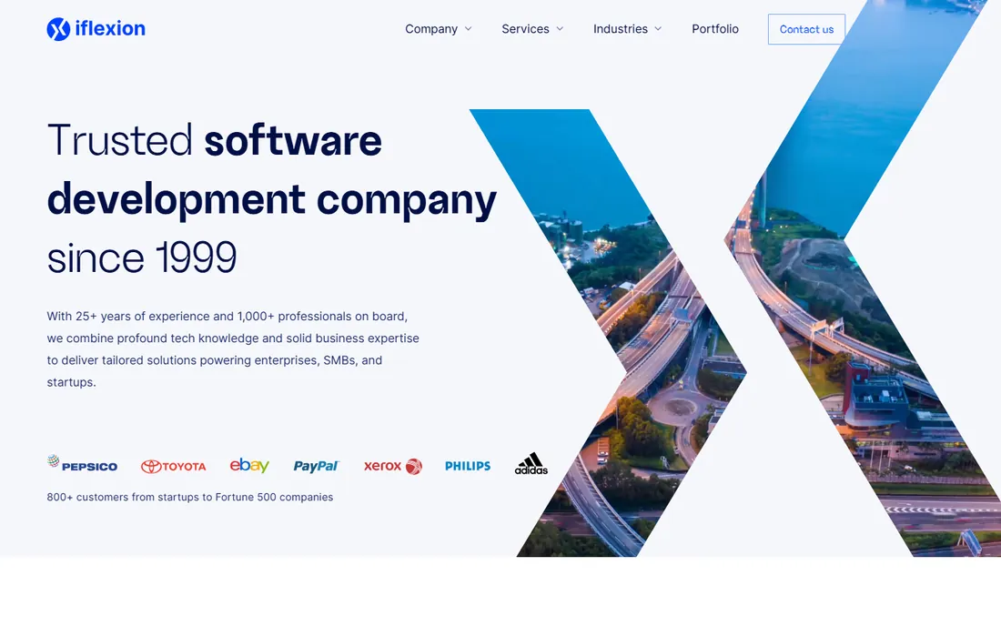 Iflexion homepage