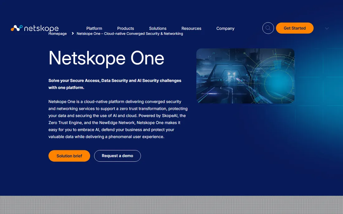 Netskope One homepage