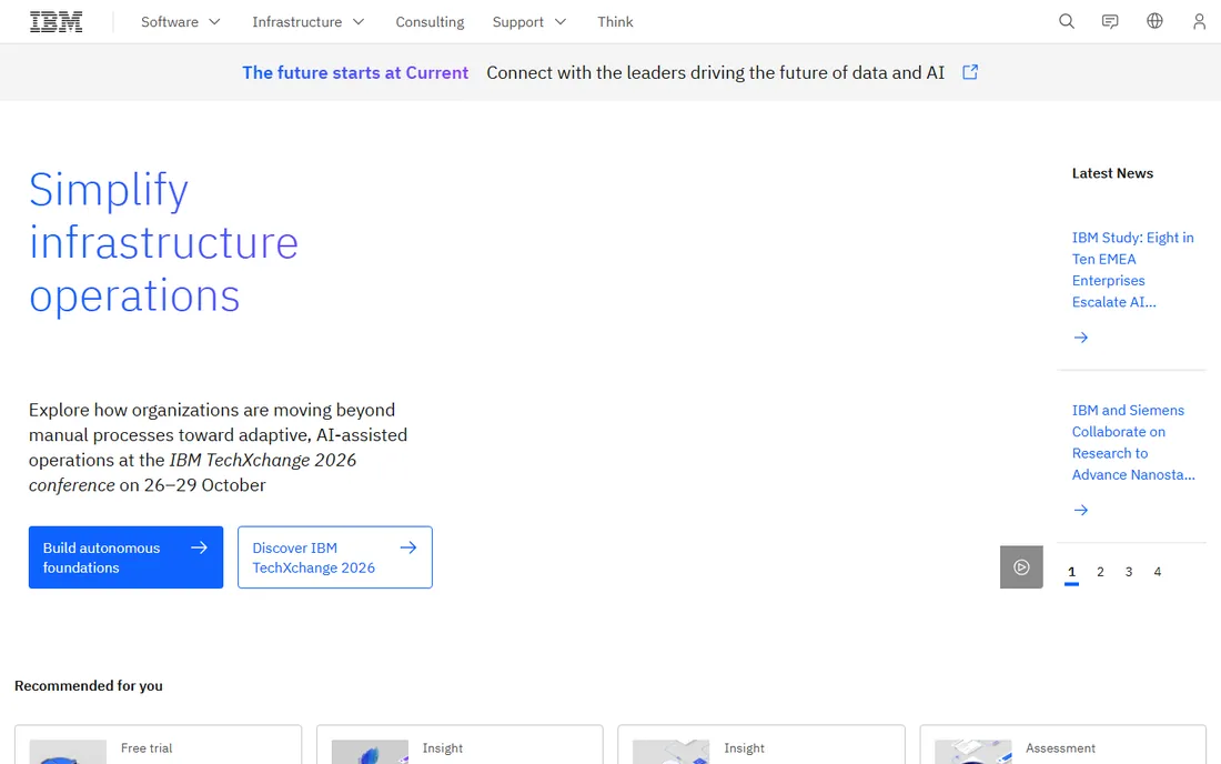 IBM homepage