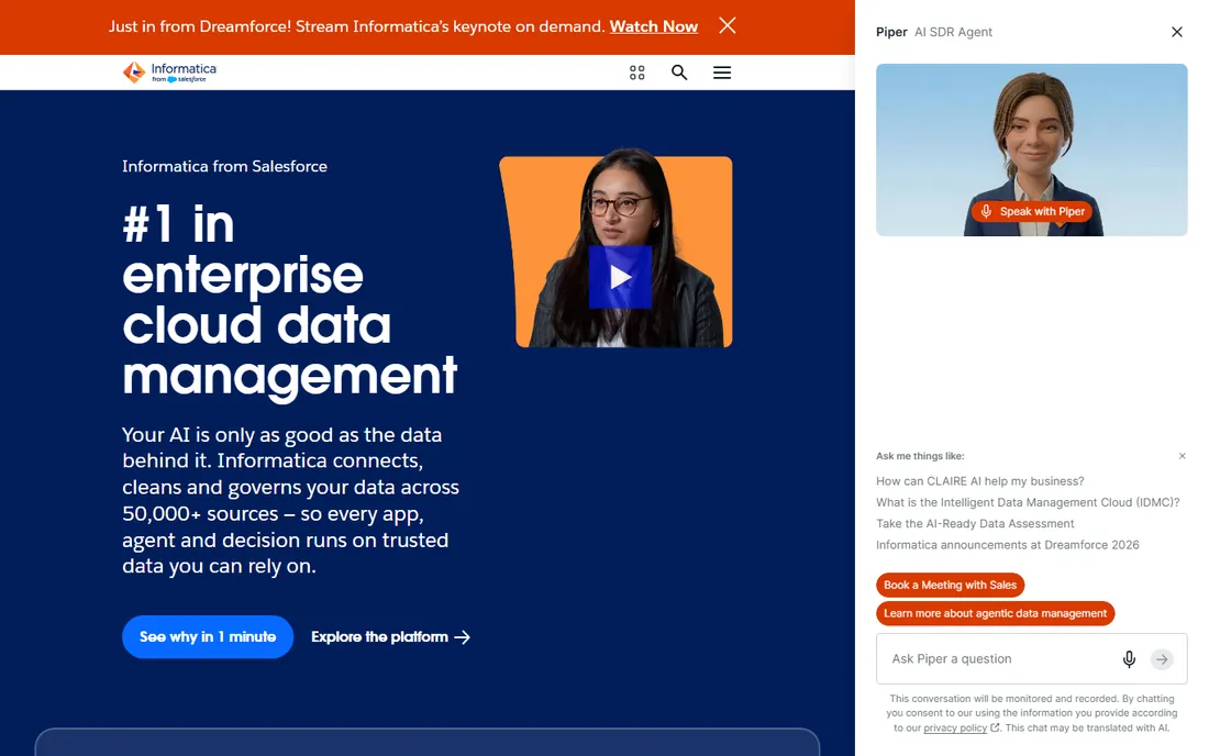 Informatica homepage