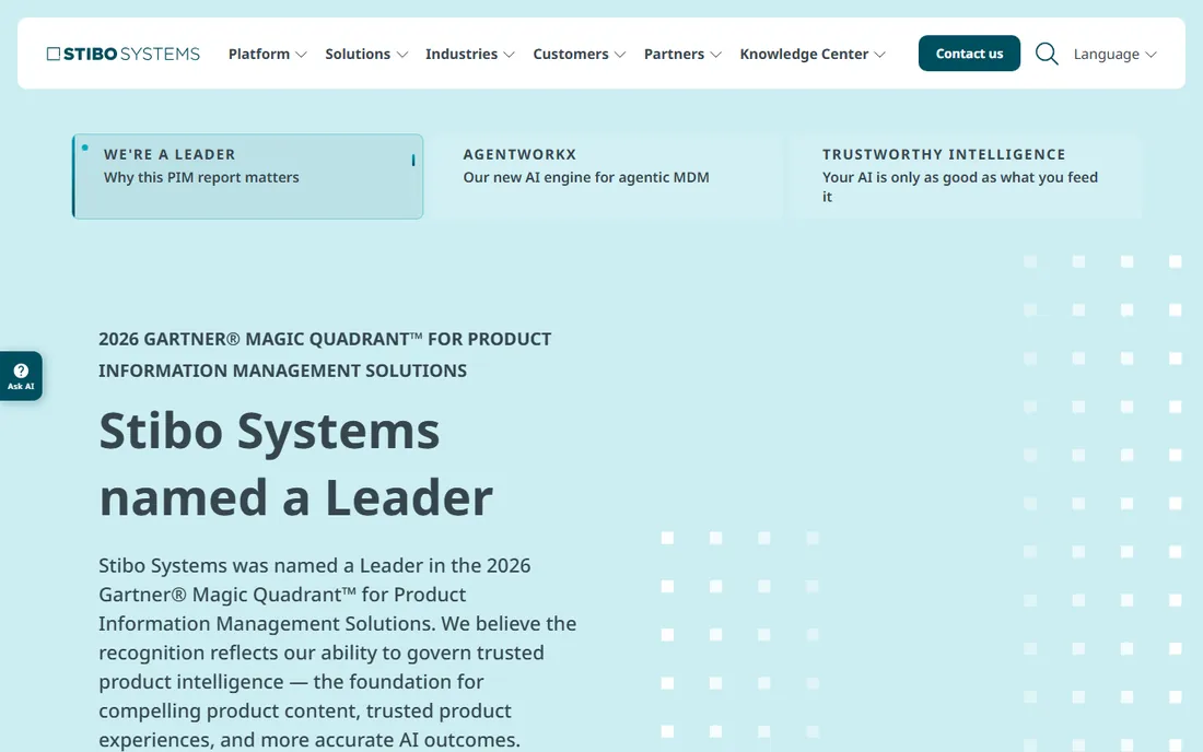 Stibo Systems homepage