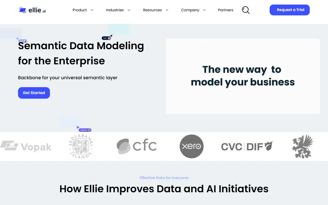 Ellie.ai homepage