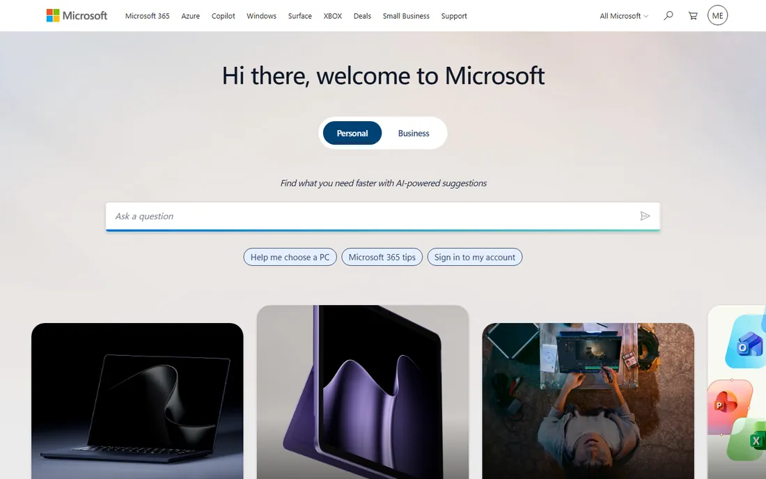 Microsoft SQL Server homepage