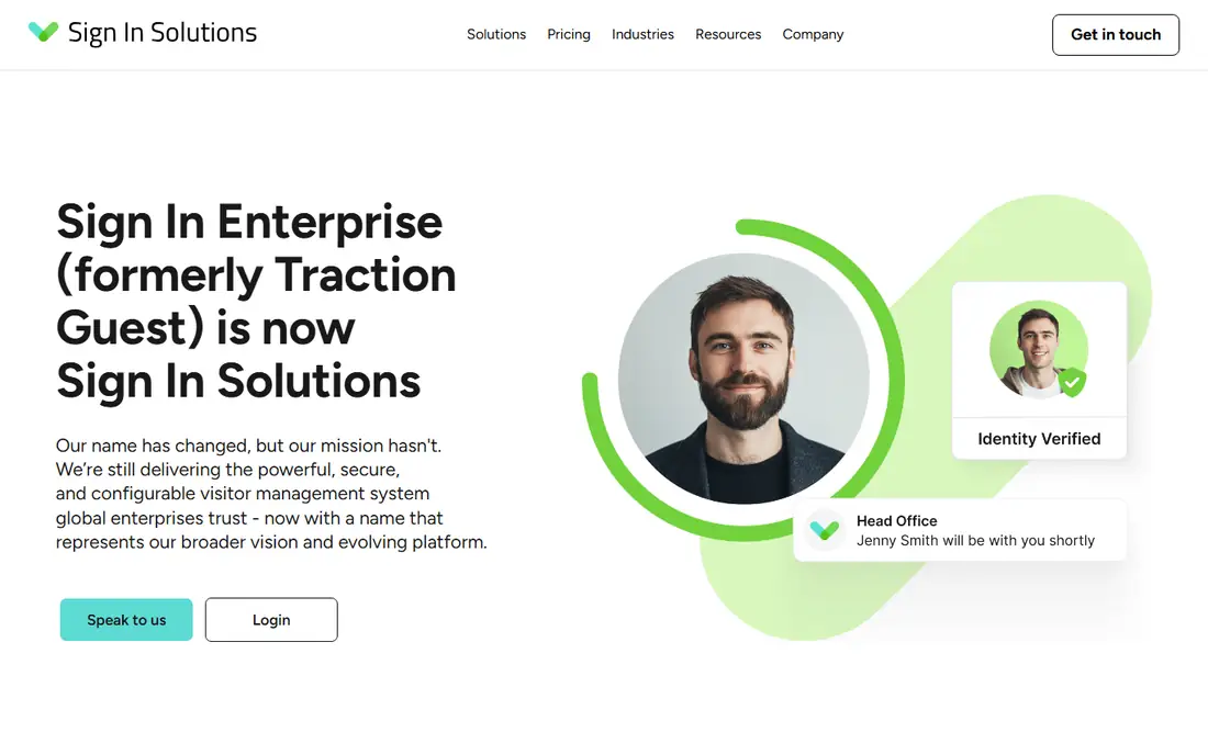 Traction Guest homepage