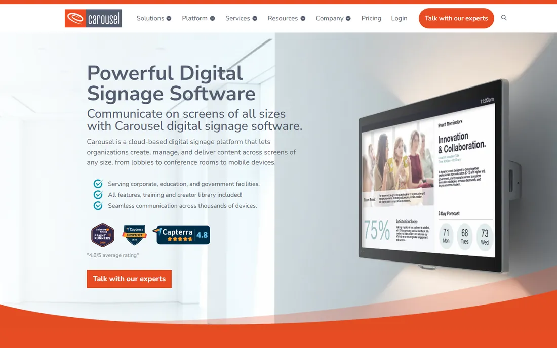 Carousel homepage