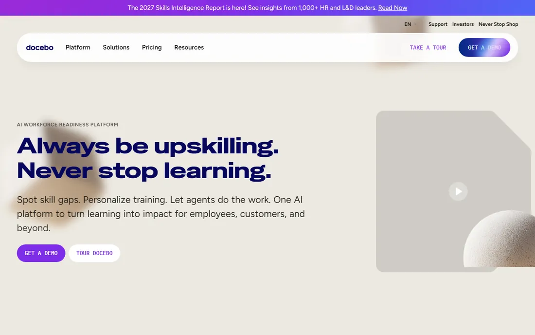 Docebo homepage