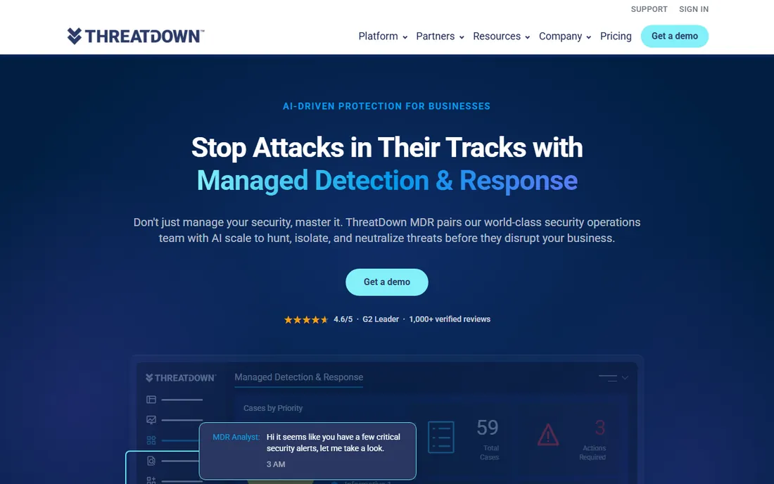 ThreatDown homepage