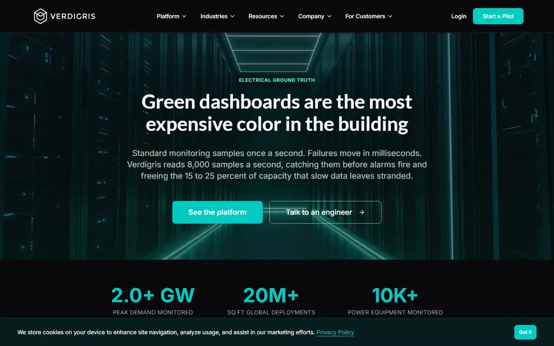 Verdigris homepage