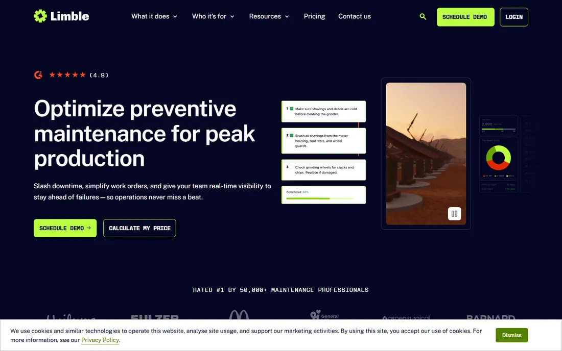 Limble homepage