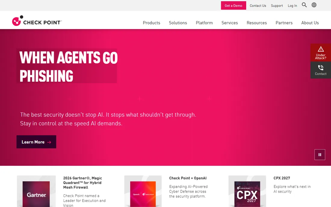 Check Point Software homepage