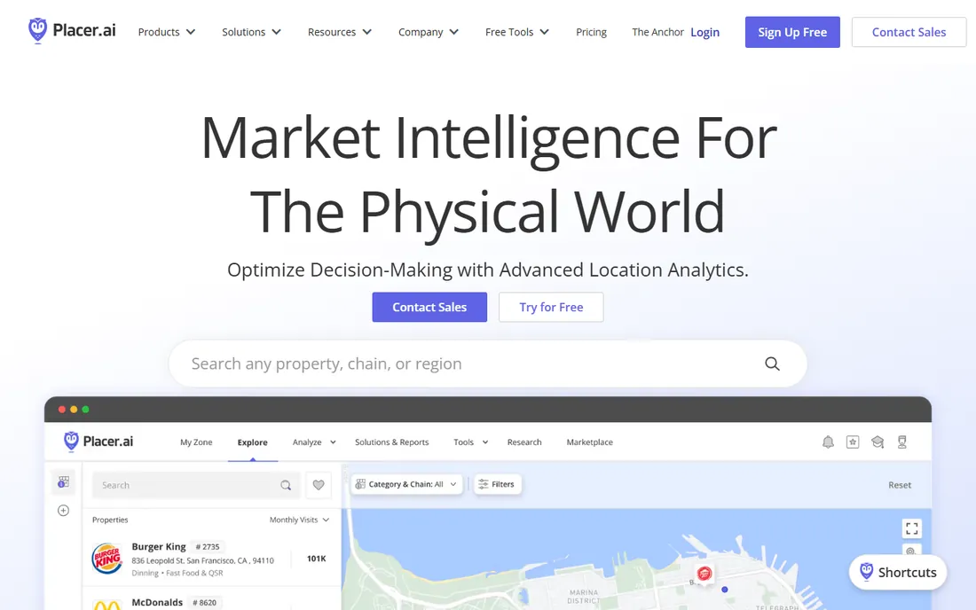 Placer.ai homepage