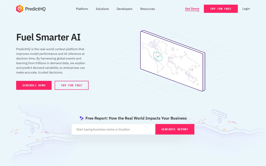 PredictHQ homepage