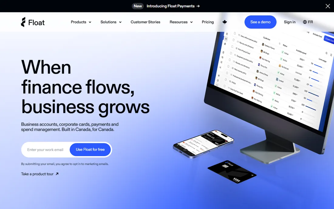 Float homepage