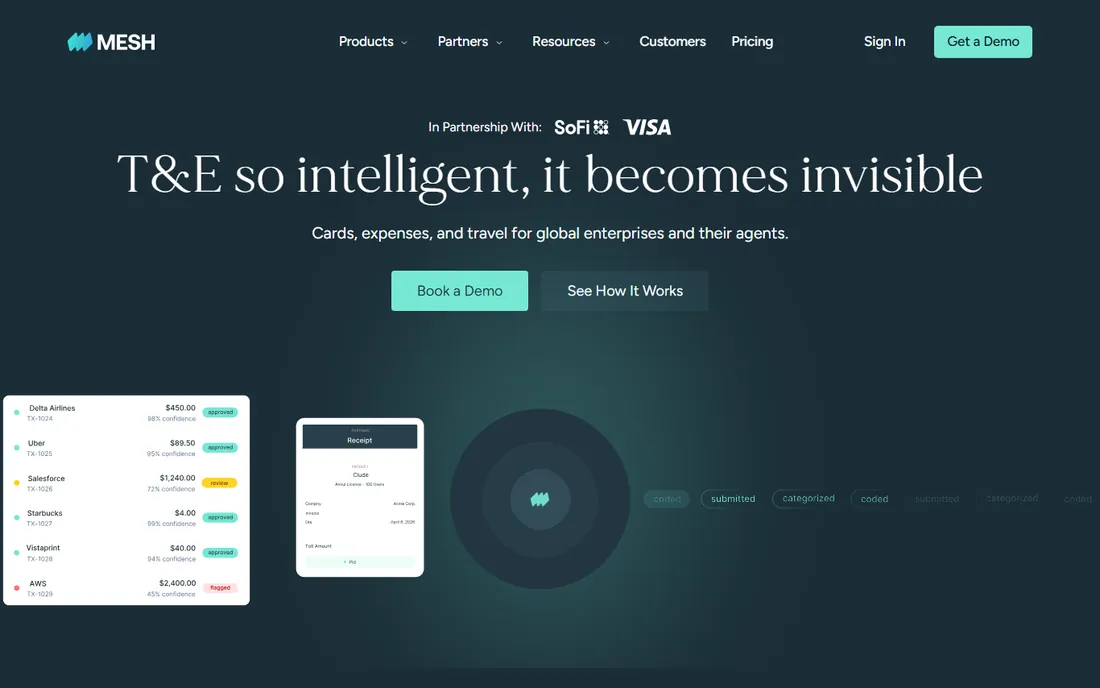 Mesh Payments homepage