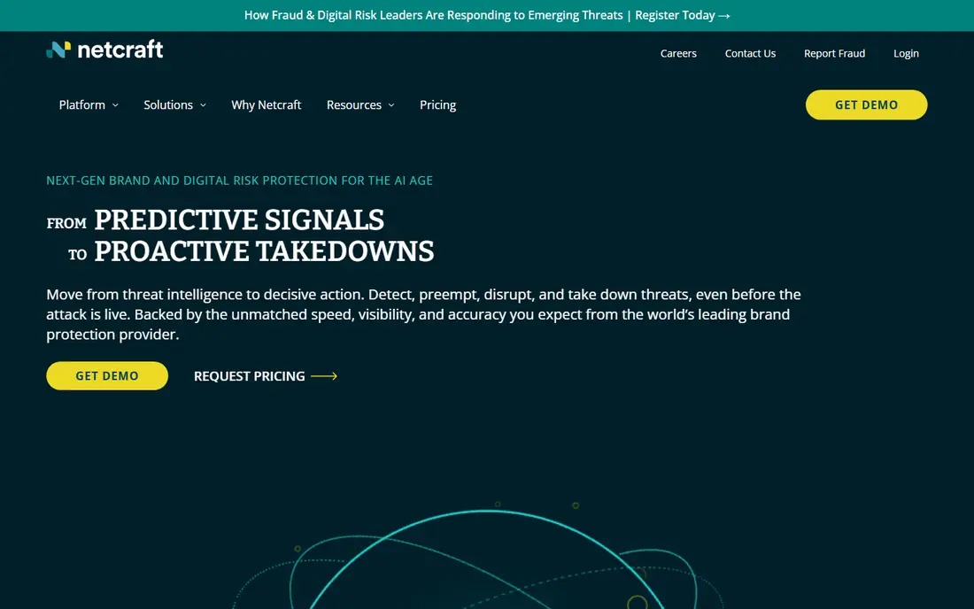 Netcraft homepage