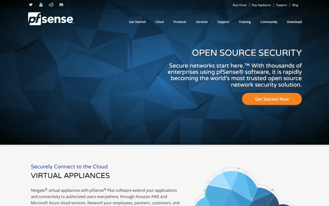 pfSense homepage