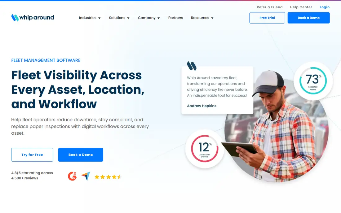 Whip Around homepage