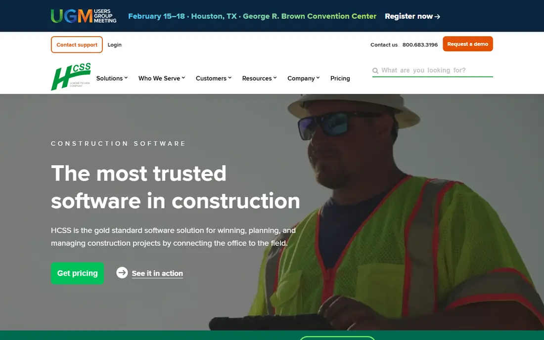 HCSS Telematics homepage