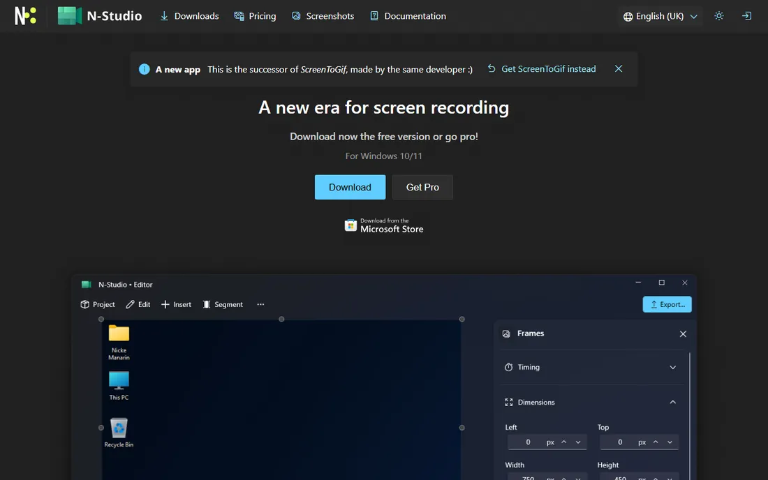 N-Studio homepage