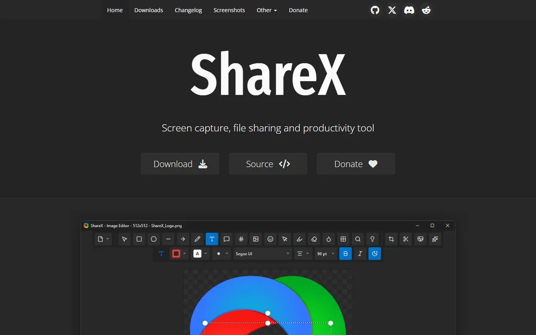 ShareX homepage